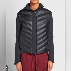 Nike Women's 800 Aeroloft Down Fill Black Puffer Bomber Jacket. 804982-010 Sz M